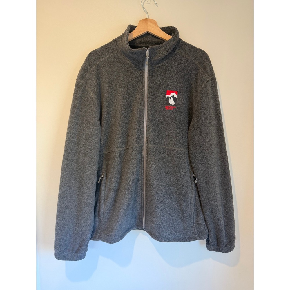 Columbia Fleece Zip Up Jacket Featuring Jackson Hole Mountain Logo, Size L